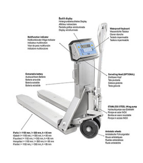 TPWIM-PRO-EX2GD-1 — porta-paletes de pesagem em aço inoxidável ATEX CE-M — vista 3