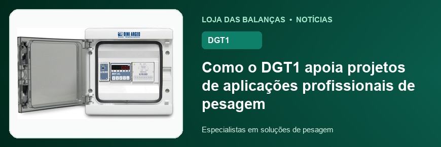 Como o DGT1 apoia projetos de aplicações profissionais de pesagem