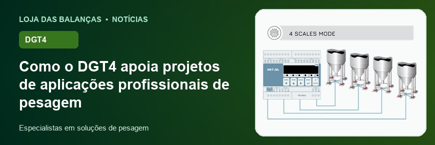 Como o DGT4 apoia projetos de aplicações profissionais de pesagem